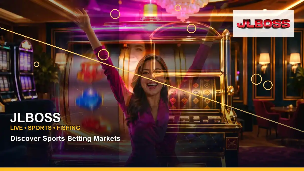 JLBOSS VIP casino rewards featuring an adult Filipina casino host with a right close-up composition